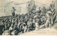 MAROC  CASABLANCA  depart pour la Françe des troupes actives du Maroc ( secti