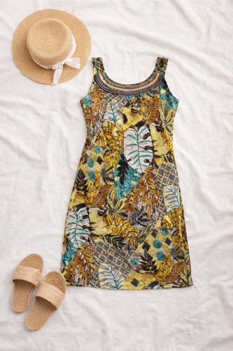 Robe été imprimé tropical - robe,