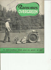 RANSOMES TONDEUSE OVERGREEN + OVERLAWN - 1948 ? FRENCH / catalogue brochure 