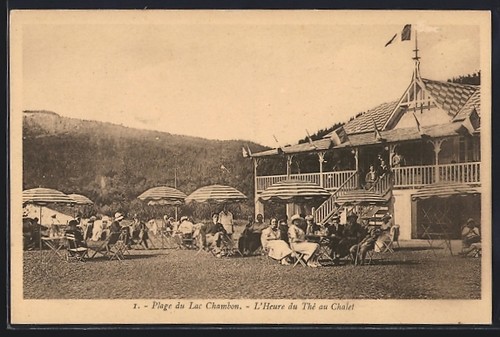 Cpa lac chambon heure - lac, du
