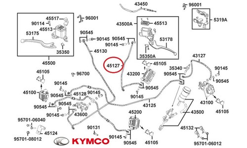 Neuf oem kymco durite frein - oem,