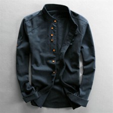 Hommes Coton Lin Chemise
