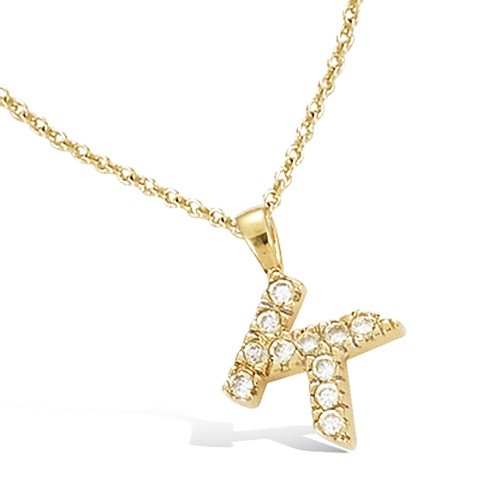 Collier pendentif alphabet - collier,