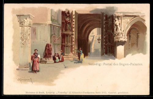 Carte postale venise palais - carte,