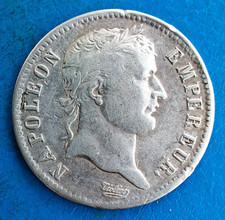 France , Napoléon Ier , 1 franc argent 1808 B Rouen , km 682.2 , cote TB 100€