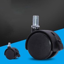 Roues pivotantes noires M8 7/16 * 7/8 pouces 3" chaise de bureau boule roue sou