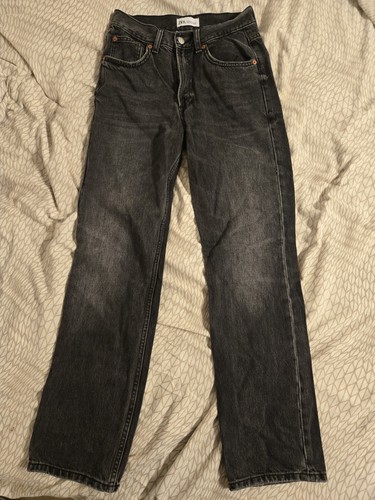 Zara jean femme droit gris - jean,