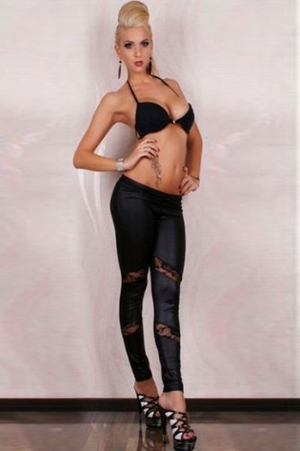 Legging sexy faux cuir wetlook