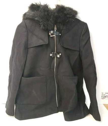 Zara coat wool blend - wool, black