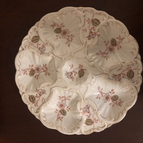 Antique oyster plate gold - antique,