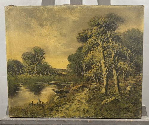 Huile sur toile signée - ,
