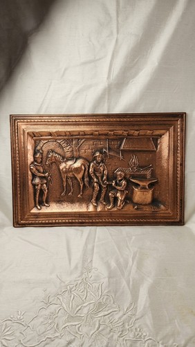 Tableau cuivre repoussé - en,