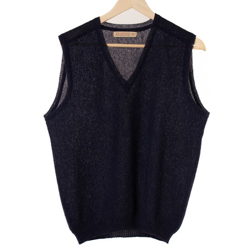 Pull bleu sans - manches, %