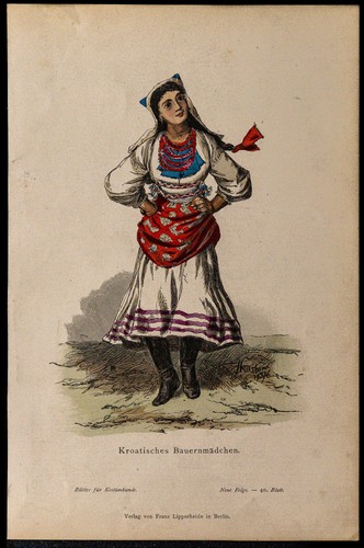 1880ca paysanne croate - -,