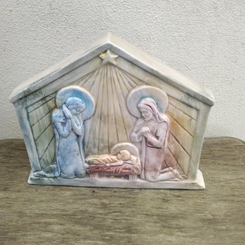 Plaque religieuse faience - religieuse,