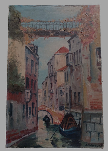 Huile sur toile - toile, x