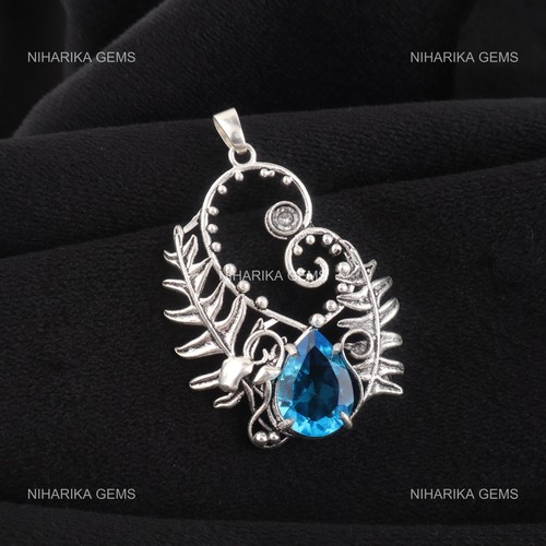 Argent sterling poire - poire, naturel
