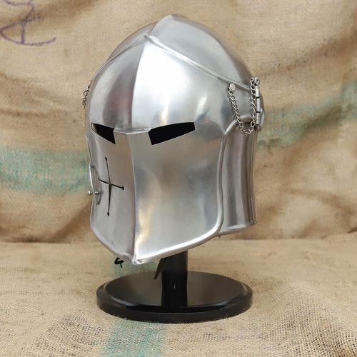 Casque barbute cuir - casque,