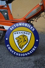Plaque émaillée peugeot - plaque,