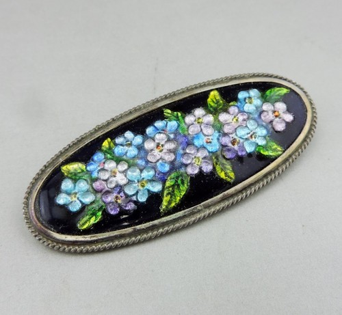 Art deco grosse broche emaux - broche,