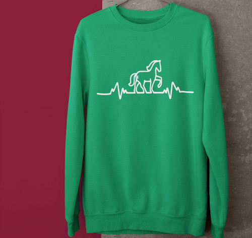 Cheval coeur battre sweat - coeur,
