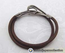 Hermes brown leather double - hermes,