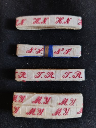 Lot ancien ruban - d', initiale