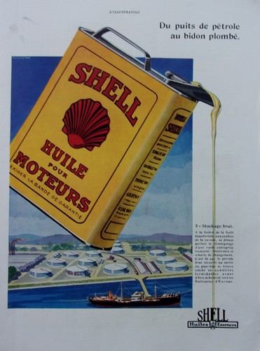 Publicite bidon huile shell - publicite,