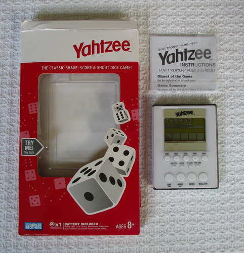 Hand held electronic yahtzee - hand,