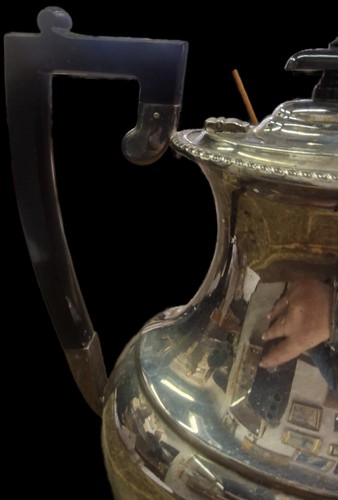 Théière metal argente - théière,
