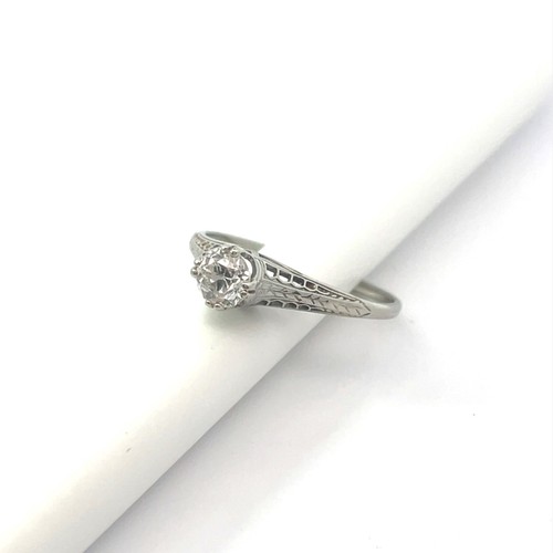 Art deco diamond solitaire - art,
