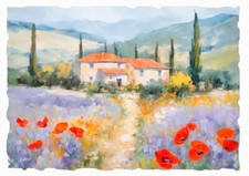 Tableau Création originale - Provence - Paysages pittoresques du Luberon