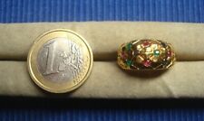 B26C Neuf Belle Bague Plaqué Or Saphir Rubis Emeraude  Lot Bijou Createur