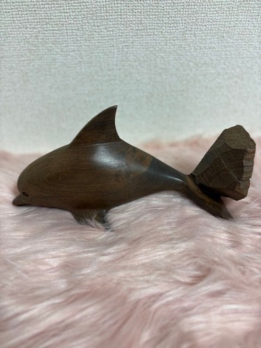Figurine dauphin bois - figurine, en
