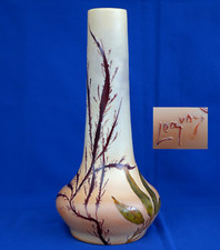 François Théodore LEGRAS  Grand Vase Santiago Série ALGUES Verre Gravé Acide (1)
