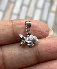 Pendentif POISSON en argent sterling 925 avec Cz, petit bijou minimum, haute ...