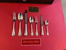 SET MENAGERE CHRISTOFLE SPATOURS 88 PIÈCES METAL ARGENTE  COFFRE NEUF;