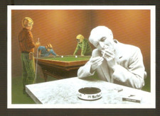 Robert DOISNEAU  carte postale  Photographie dessin de Guy Roger( DOISNEAU fume)