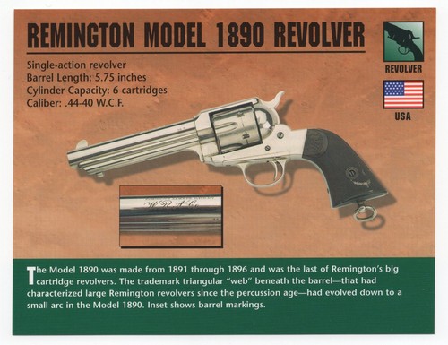 Remington model 1890 revolver - remington,