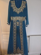 Caftan Indien Bleu Argenté 40