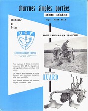 ▬►Prospectus Original de 1957 CHARRUE SIMPLE HUARD Tracteur McCORMICK TRAKTOR IH