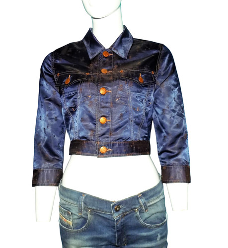 Veste top crop jean paul - veste,