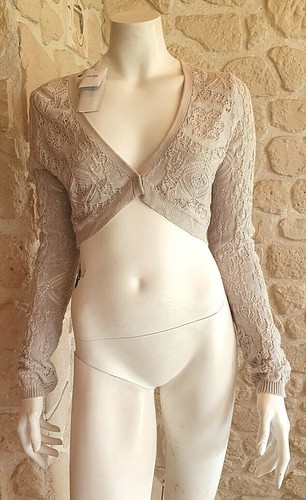 Gilet court beige neuf taille