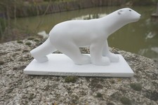 RE0031 OURS BLANC POMPON FIGURINE FRANCOIS POMPON SCULPTEUR 1855 1933  16CM