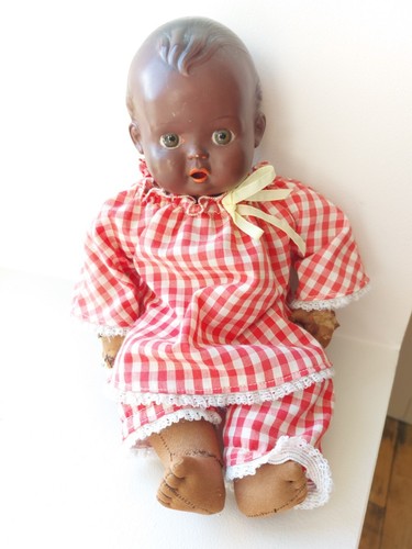 Ancienne poupee bébé - ancienne, noir
