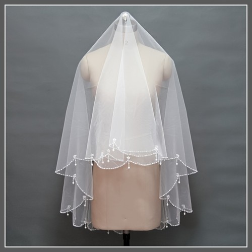 Voile mariée 2 niveaux - À,