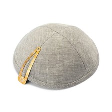 Kippah En Lin Gris Clair