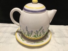 White porcelain teapot blue - white,