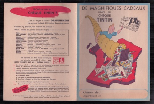 Protege cahier cheque tintin - protege,