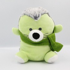 Doudou hérisson gris vert